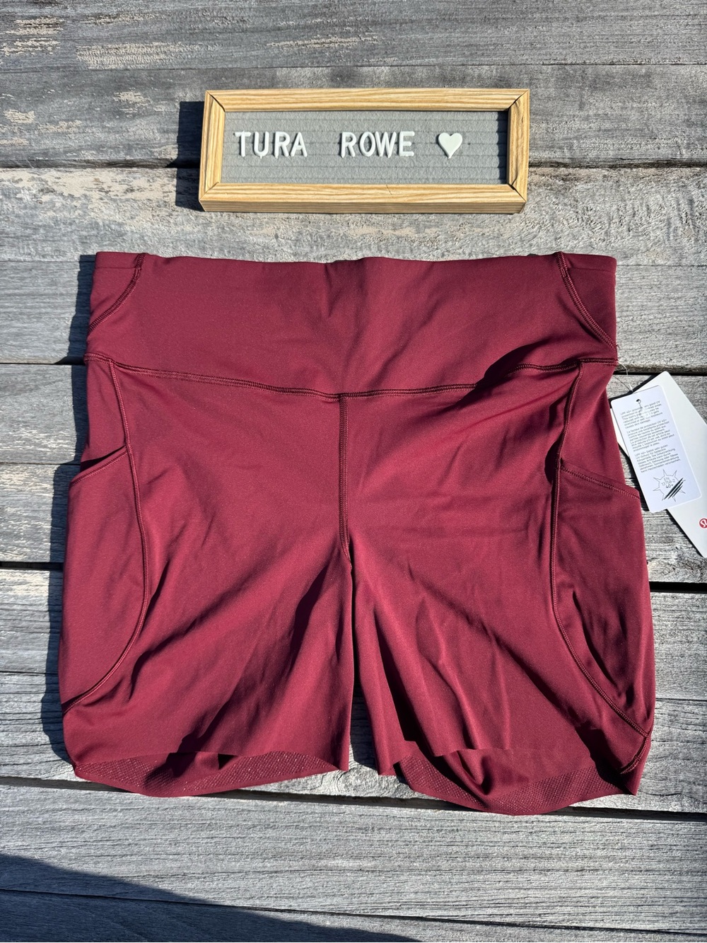 Lululemon Fast and Free HR 6" Pocket Shorts Burgundy Bay Size 14 NWT 🍷✨